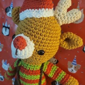 Handmade Crochet deer Toy NEW